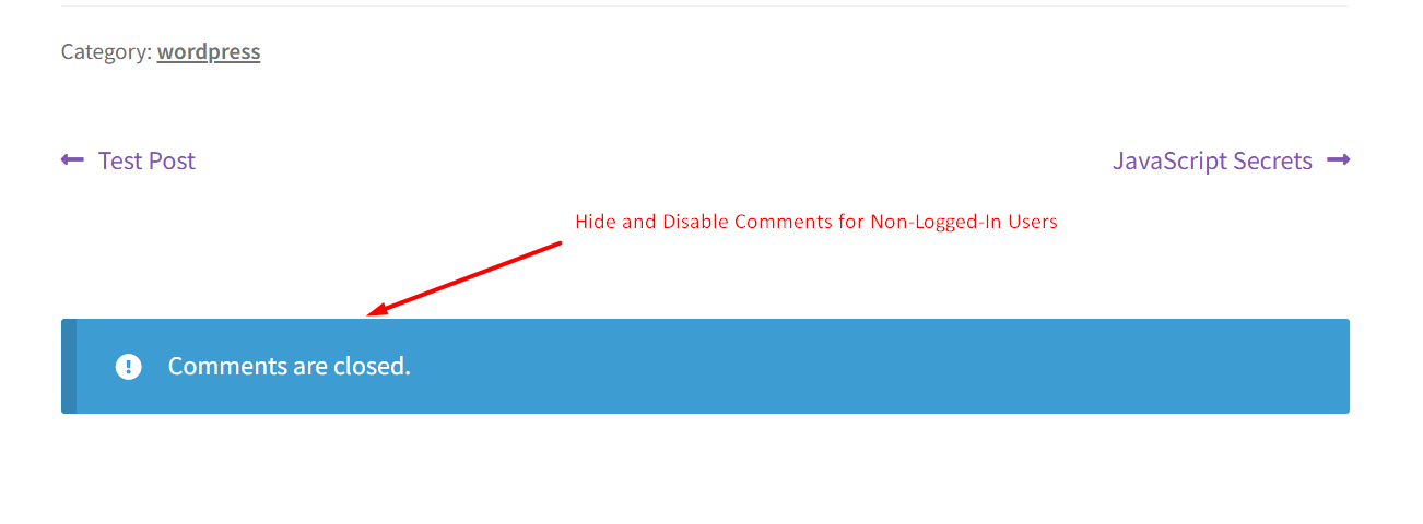 Hide and Disable Comments for Non-Logged-In Users