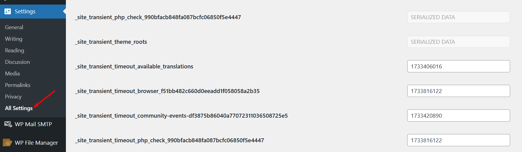 Add a Custom Link to Redirect to WordPress Settings Page