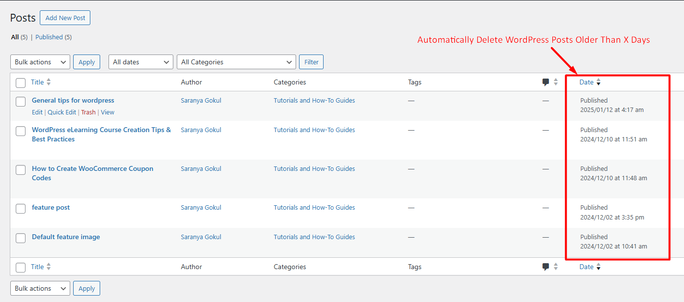 Automatically Delete WordPress Posts Older Than X Days