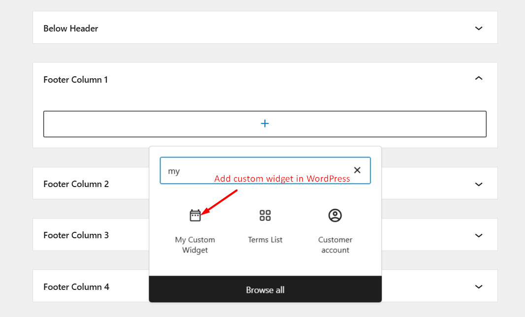 custom widget in WordPress