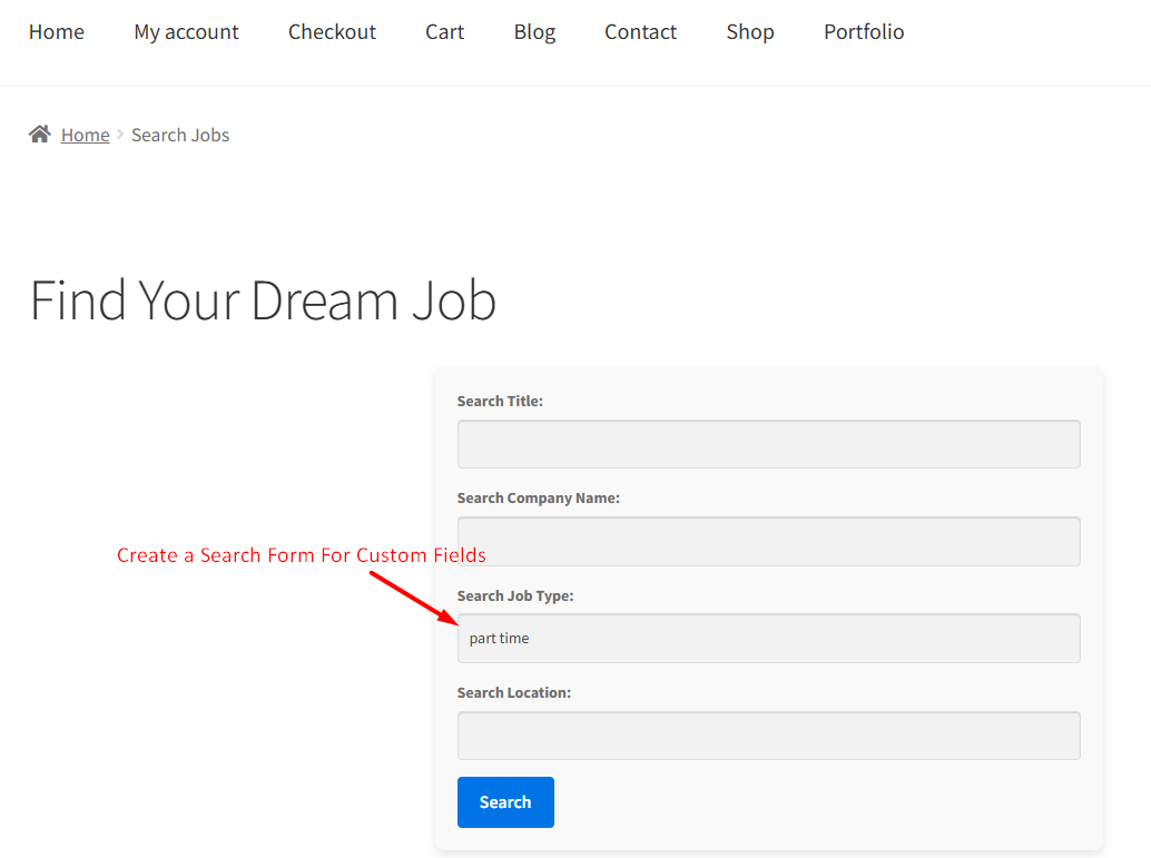 Create a Search Form For Custom Fields